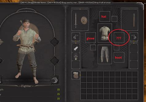 Equipment slots .